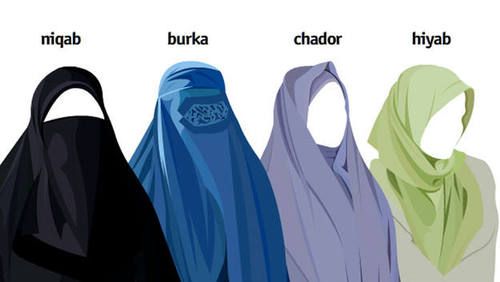 Erinevad moslemitest naiste peakatted 