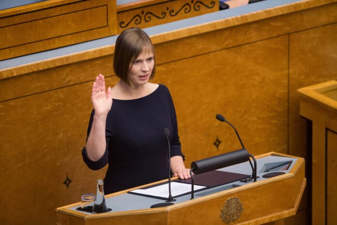 PRESIDENT KERSTI KALJULAIDI AMETISSE NIMETAMISE TSEREMOONIA RIIGIKOGU EES. EESTI VABARIIGI PRESIDENT