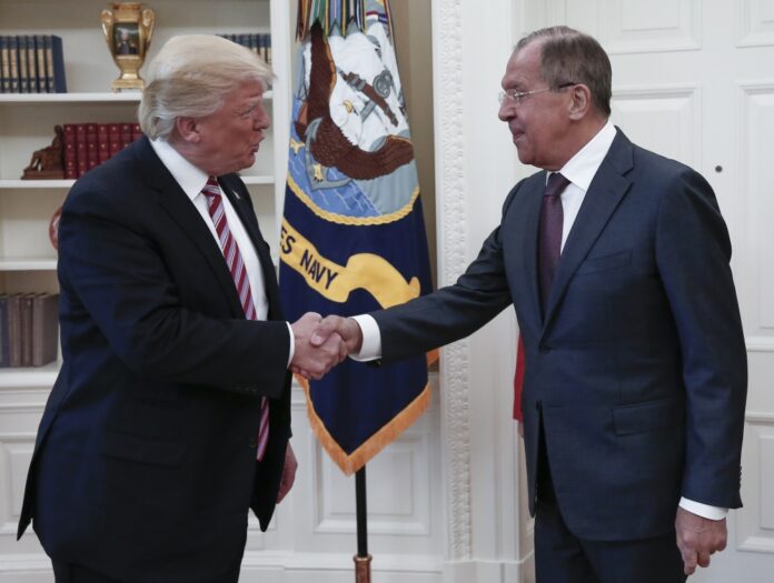 US President Donald Trump and Russian Foreign Minister Lavrov meet for talks