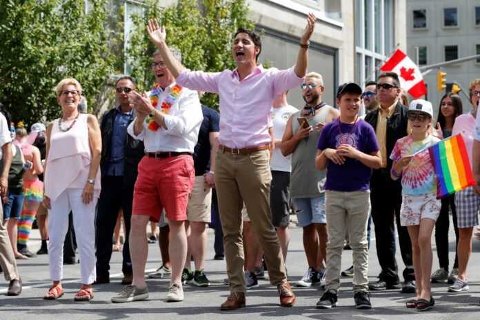 Canada's PM Trudeau takes part in the Ottawa Pride Parade