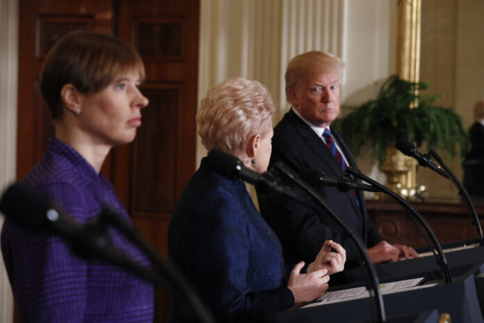 U.S. President Trump holds joint news conference with Baltic leaders