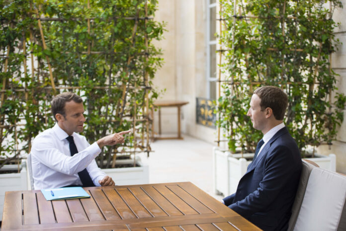 PARIS : President Macron And Facebook's CEO Mark Zuckerberg Meeting
