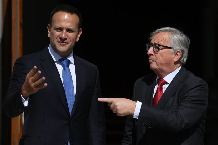 Leo Varadkar greets Jean-Claude Juncker