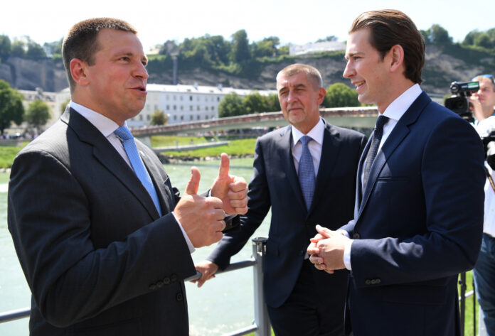 Austria's Chancellor Kurz meets Czech Republic's Prime Minister Babis and Estonia's Prime Minister Ratas in Salzburg