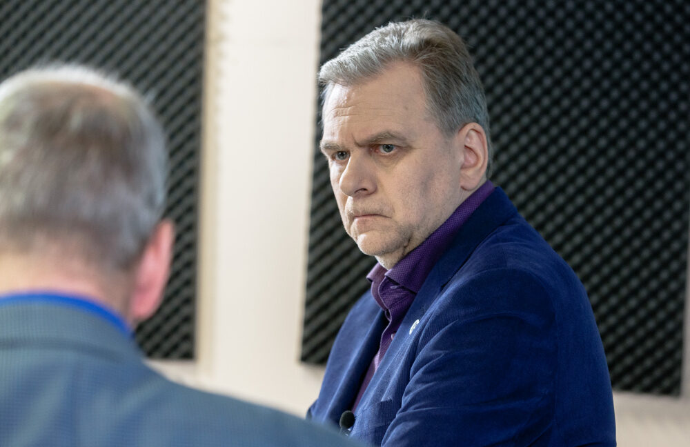 Andres Herkel otsesaates Otse Postimehest. Foto: Scanpix