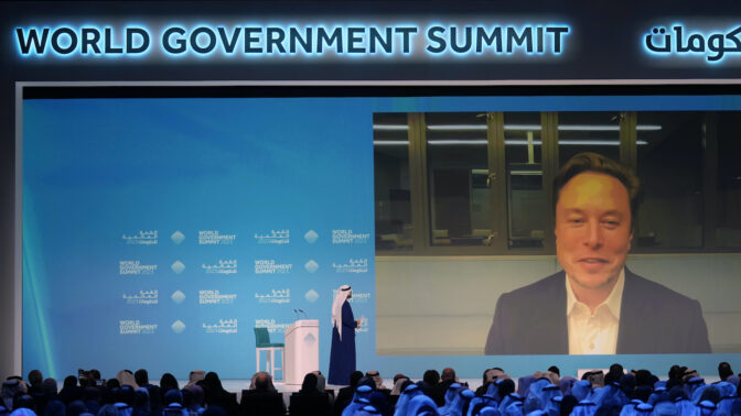 Elon Musk kõnelemas World Government Summit'il Foto: Scanpix