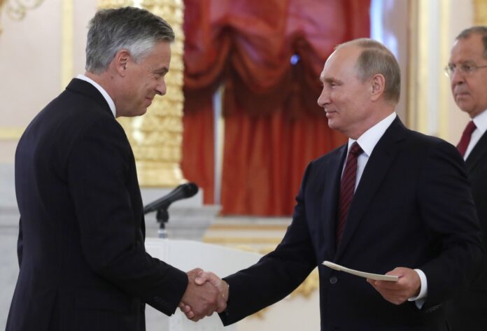 Russian President Putin receives credentials from foreign ambassadors