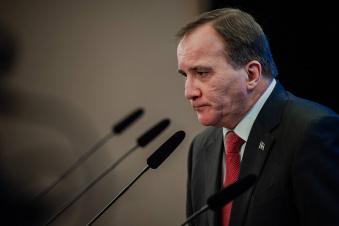 190118 Stefan Löfven Socialdemokraterna under en presskonferens i riksdagen efter Statsministeromrö