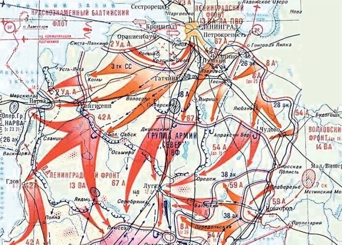 Nõukogude vägede Kingissepa–Gdovi operatsiooni ning Novgorodi-suunalised pealetungisuunad, 1944. aasta jaanuaris-veebruaris